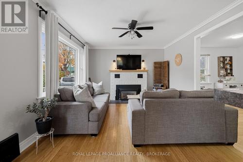 225 East Street, Greater Napanee (Greater Napanee), ON - Indoor Photo Showing Living Room With Fireplace