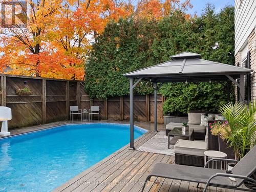 Private fenced yard - 2480 Waterford Street, Oakville (Wo West), ON - Outdoor With Above Ground Pool With Deck Patio Veranda