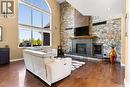 Fichter Acreage, Estevan Rm No. 5, SK  - Indoor Photo Showing Living Room With Fireplace 