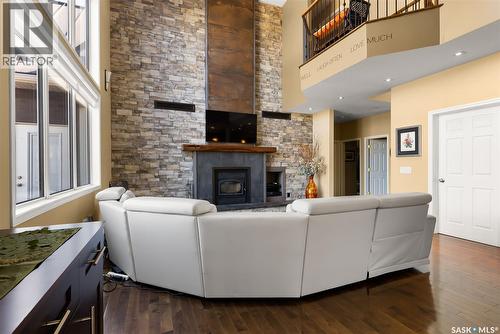 Fichter Acreage, Estevan Rm No. 5, SK - Indoor Photo Showing Living Room With Fireplace
