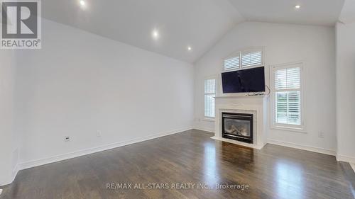 2400 Tesla Crescent, Oakville, ON - Indoor Photo Showing Living Room With Fireplace