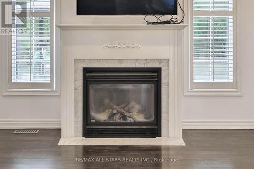 2400 Tesla Crescent, Oakville, ON - Indoor Photo Showing Living Room With Fireplace