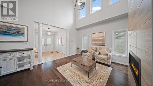 93 Lorne Card Drive, Brant, ON - Indoor Photo Showing Living Room With Fireplace