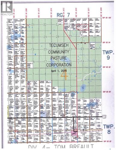 Hugo Land, Tecumseh Rm No. 65, SK 