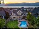 Amazing outdoor living overlooking protected parkland...pool, hot tub & covered lounge area. - 425 Audubon Court, Kelowna, BC  - Outdoor With In Ground Pool With Deck Patio Veranda 