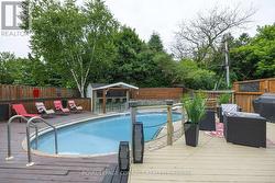 Inground Pool offers plenty of seating for friends - 