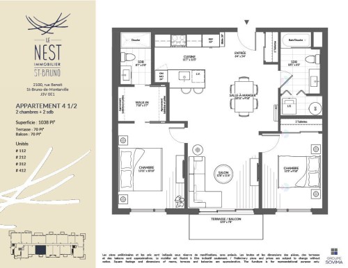 Plan (croquis) - 112-2100 Rue Benoit, Saint-Bruno-De-Montarville, QC - Other