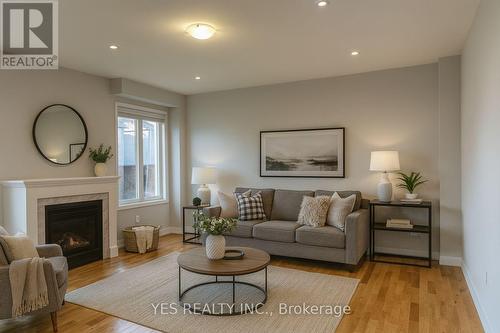 Virtual Staging - 187 Provident Way, Hamilton, ON - Indoor Photo Showing Living Room With Fireplace
