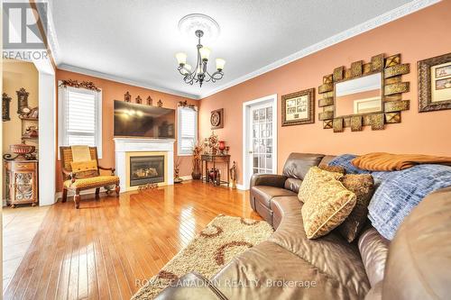 24 Powell Drive, Brampton, ON - Indoor Photo Showing Living Room With Fireplace