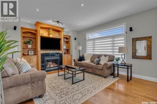 1539 Lakeridge Drive N, Regina, SK - Indoor Photo Showing Living Room With Fireplace