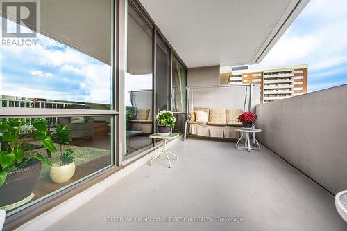 Massive Private Balcony...Electric BBQ's Allowed - 1306 - 260 Scarlett Road, Toronto, ON - Outdoor With Balcony With Exterior