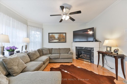 3485 Mcdowell Drive, Mississauga, ON - Indoor Photo Showing Living Room With Fireplace