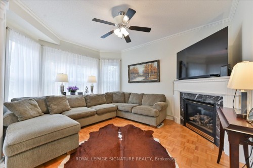 3485 Mcdowell Drive, Mississauga, ON - Indoor Photo Showing Living Room With Fireplace