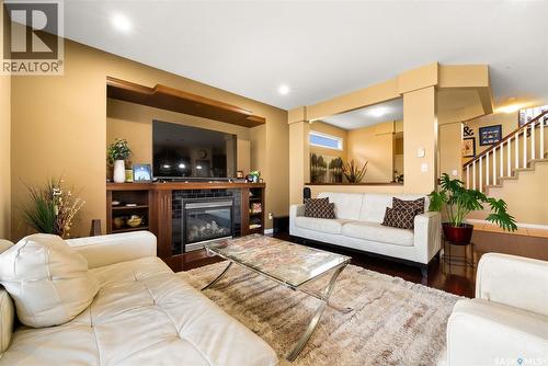 4638 Hames Crescent, Regina, SK - Indoor Photo Showing Living Room With Fireplace