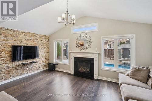 254 Meadowhawk Trail, Bradford West Gwillimbury, ON - Indoor Photo Showing Living Room With Fireplace