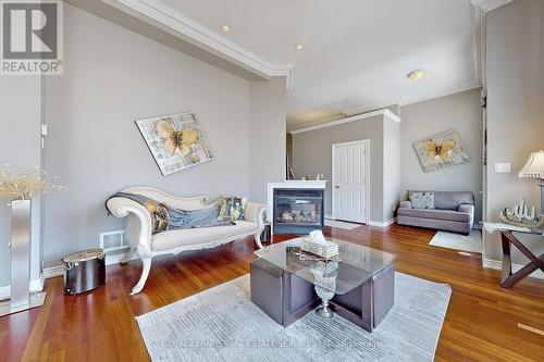 5861 Tenth Line W, Mississauga, ON - Indoor Photo Showing Living Room With Fireplace