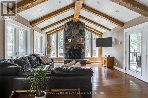 30 Brule Street, Penetanguishene, ON - Indoor Photo Showing Living Room With Fireplace