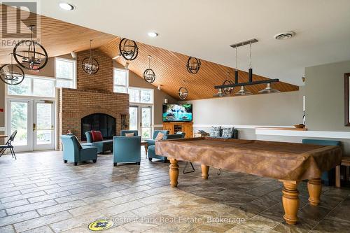 Community room and pool table, fireplace - 97 - 18 Ramblings Way, Collingwood, ON - Indoor Photo Showing Other Room