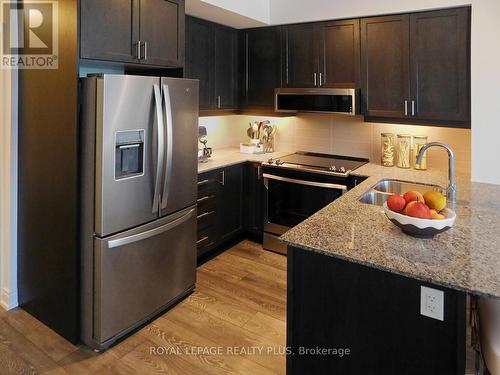 208 - 1050 Main Street E, Milton, ON - Indoor Photo Showing Kitchen With Double Sink With Upgraded Kitchen