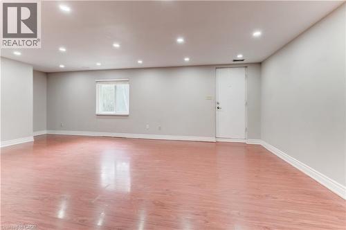 Spare room featuring light wood-type flooring and recessed lighting - 685 Briardean Road Unit# Lower, Cambridge, ON - Indoor Photo Showing Other Room