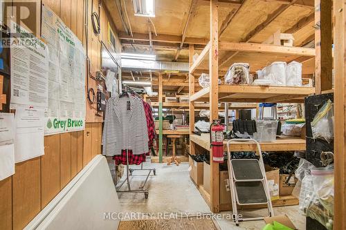 Storage with shelves - 21 Toronto Street S, Grey Highlands, ON 