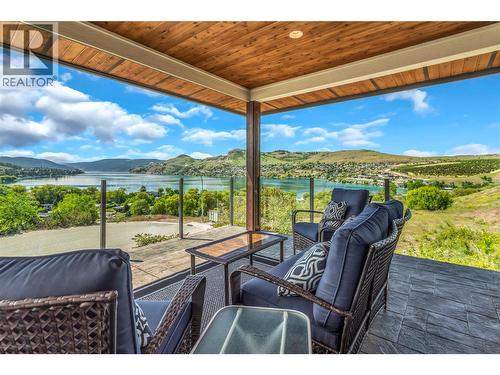 Deck View - 8780 Braeburn Drive, Coldstream, BC - Outdoor With Body Of Water With Deck Patio Veranda With View With Exterior