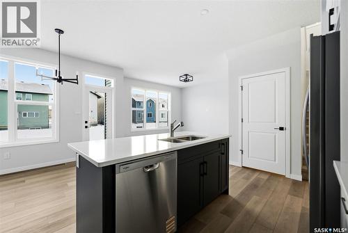 3149 Favel Drive, Regina, SK - Indoor Photo Showing Kitchen With Double Sink