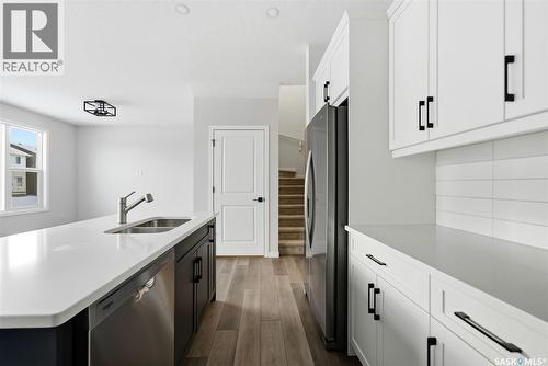 3149 Favel Drive, Regina, SK - Indoor Photo Showing Kitchen With Double Sink