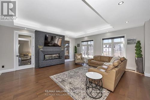 595 Shoreway Drive, Ottawa, ON - Indoor Photo Showing Living Room With Fireplace