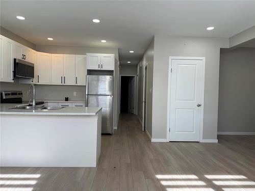 2 587 Tremblay Street, Winnipeg, MB - Indoor Photo Showing Kitchen With Double Sink