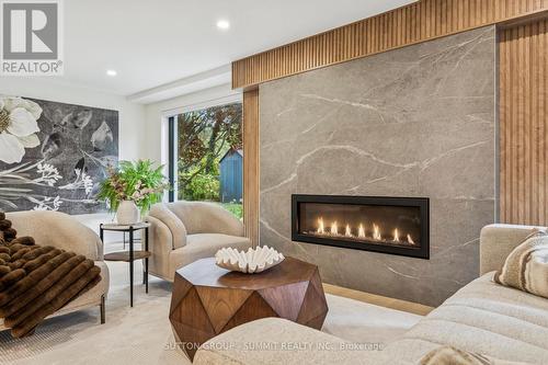 1688 Missenden Crescent, Mississauga, ON - Indoor Photo Showing Living Room With Fireplace