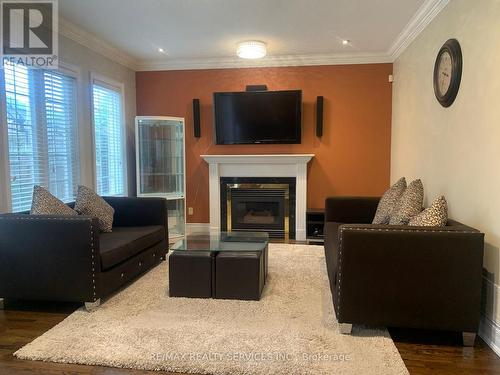 201 Bristol Road E, Mississauga, ON - Indoor Photo Showing Living Room With Fireplace