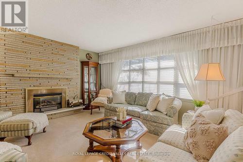 9 Norval Crescent, Brampton, ON - Indoor Photo Showing Living Room With Fireplace