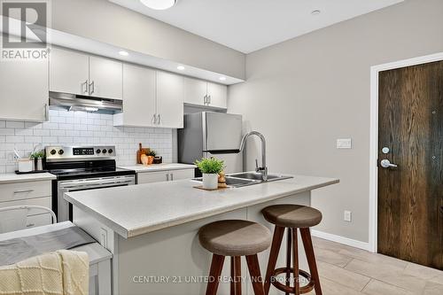 206 - 344 Florence Drive, Peterborough (Monaghan Ward 2), ON - Indoor Photo Showing Kitchen With Double Sink With Upgraded Kitchen