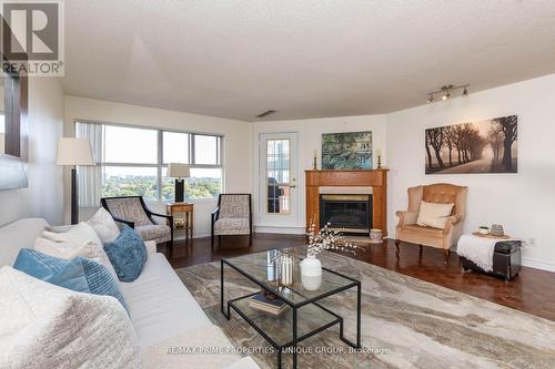 808 - 18 Concorde Place, Toronto, ON - Indoor Photo Showing Living Room With Fireplace