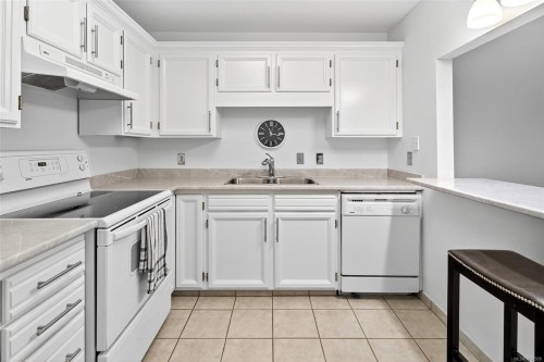 201-1188 Yates St, Victoria, BC - Indoor Photo Showing Kitchen With Double Sink