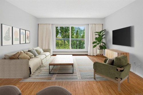 201-1188 Yates St, Victoria, BC - Indoor Photo Showing Living Room