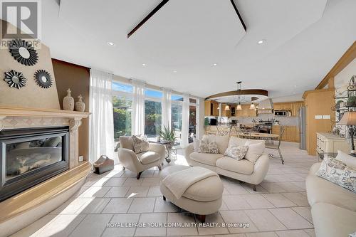 8065 Kipling Avenue, Vaughan, ON - Indoor Photo Showing Living Room With Fireplace