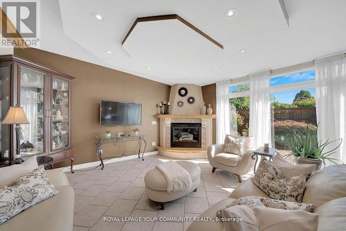 8065 Kipling Avenue, Vaughan, ON - Indoor Photo Showing Living Room With Fireplace