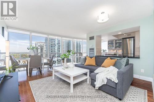 #1701 - 50 Eglinton Ave W, Mississauga, ON - Indoor Photo Showing Living Room