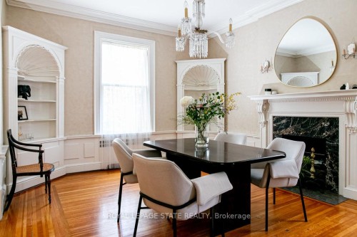 3 Turner Avenue, Hamilton, ON - Indoor Photo Showing Dining Room With Fireplace