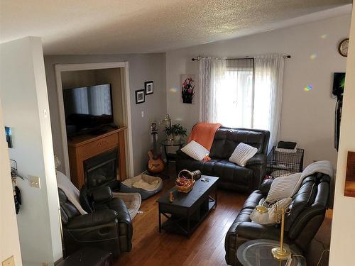 34 Hemlo Drive, Marathon, ON - Indoor Photo Showing Living Room With Fireplace