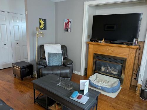 34 Hemlo Drive, Marathon, ON - Indoor Photo Showing Living Room With Fireplace