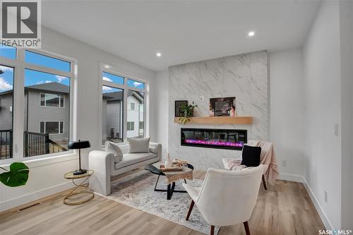 911 Traeger Manor, Saskatoon, SK - Indoor With Fireplace