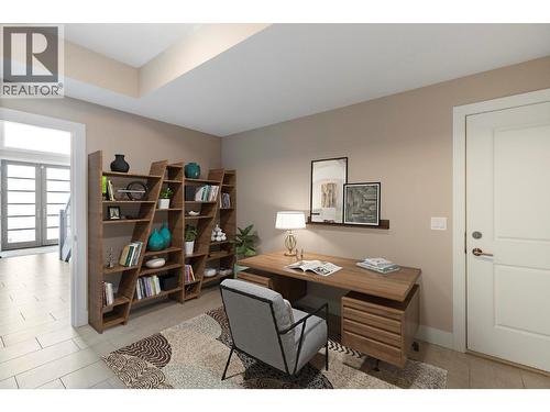Entrance off garage - photo is stage.  Built-ins in this area would make a perfect mud room. - 1673 Travertine Drive, Lake Country, BC - Indoor Photo Showing Office