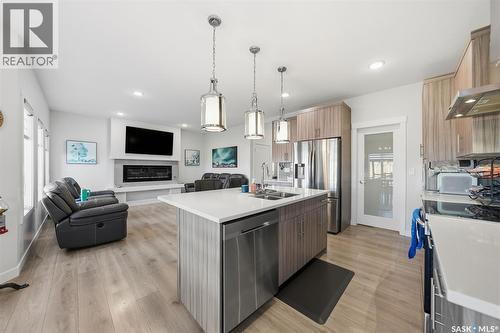 451 Mcfaull Crescent, Saskatoon, SK - Indoor With Fireplace