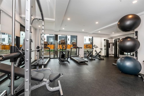 411-3564A Ryder Hesjedal Way, Colwood, BC - Indoor Photo Showing Gym Room