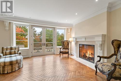1343 Blythe Road, Mississauga, ON - Indoor Photo Showing Living Room With Fireplace
