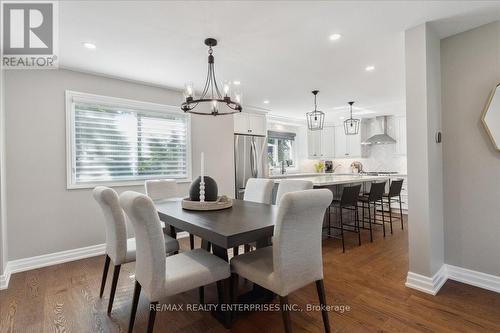 Dining Room Open To Kitchen, Large Window - 42 Hillside Drive, Halton Hills, ON - Indoor Photo Showing Dining Room
