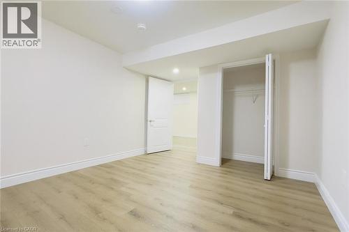 Unfurnished bedroom with light wood-type flooring, a closet, and recessed lighting - 19 Sassafras Street Unit# Lower, Kitchener, ON - Indoor Photo Showing Other Room